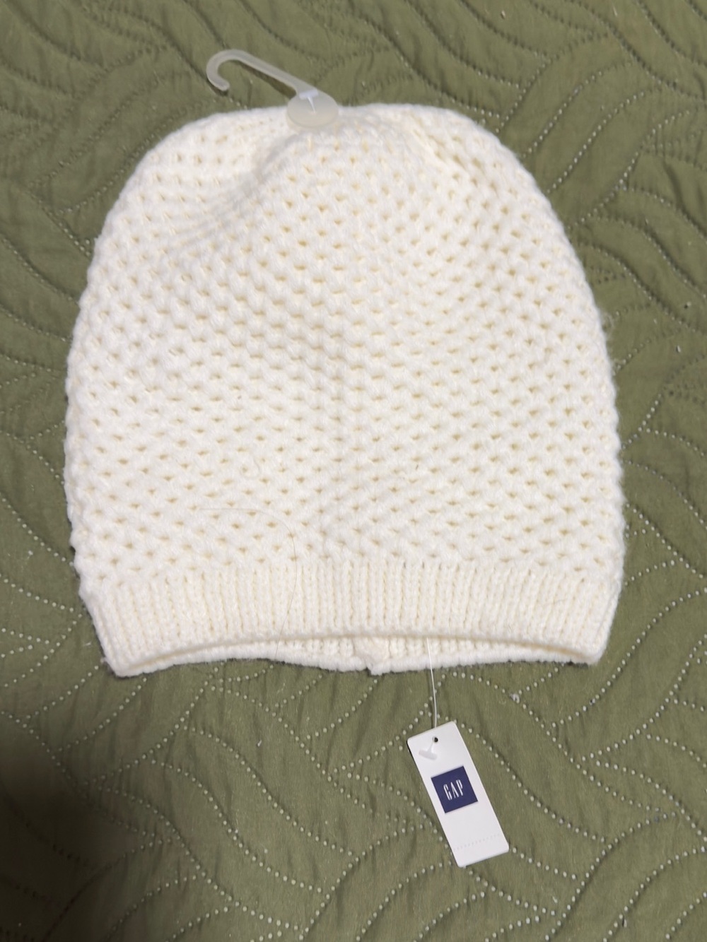 Gap Cream Knit Beanie Hat NWT Soft Winter Cap One Size